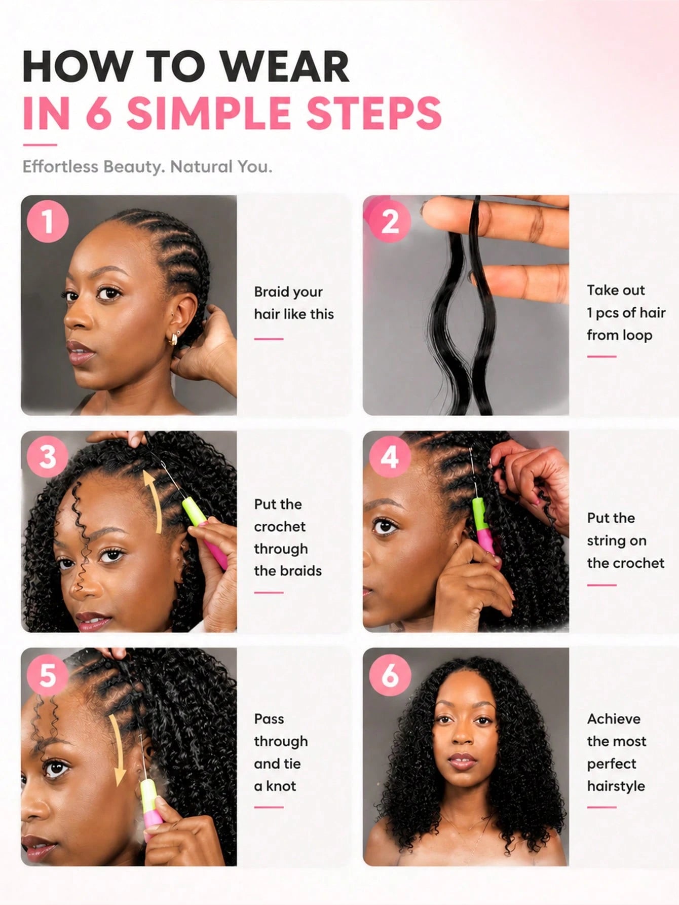 Boho Braids S33 Burmese Curly Unfelt Wig Crochet Human Hair Extensions Feather Crochet Hair For Miracle Knots Soft Fluffy Texture Lightweight Natural Looking Easy Installation Time Saving Styling Reus