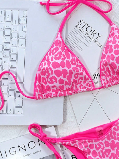 Bonvoyette 2025 Leopard Print Bikini Set (Print Randomly)