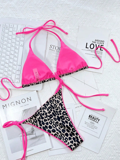 Bonvoyette 2025 Leopard Print Bikini Set (Print Randomly)