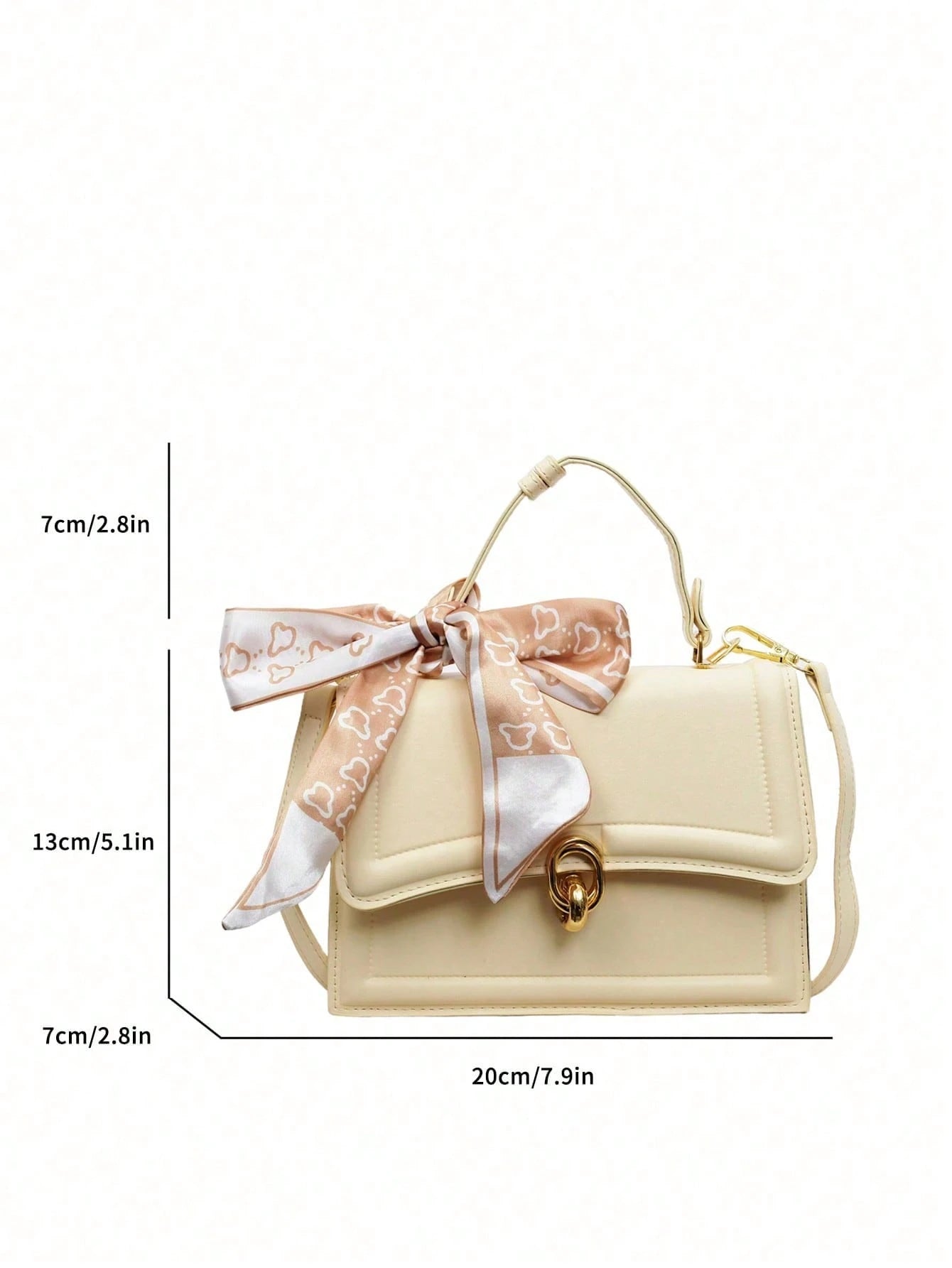 Bow Decor Lightweight,Business Casual Mini Skinny Scarf Decor Flap Square Bag For Teen Girls Women College Students,Rookies & White-Collar Workers Perfect For Office,College,Work,Business,Commute,Out