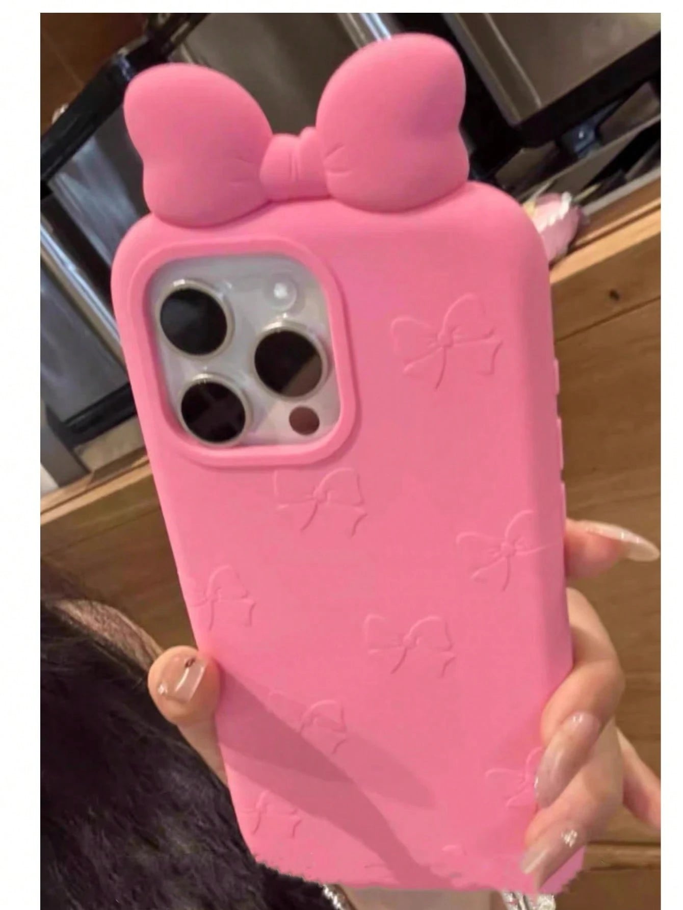 Bowknot Element Silicone White Novelty Soft Silicone White Bowknot Novelty Bow-Knot Korean Ins Style White Bow Soft Silicone Phone Case Compatible With Iphone 17, 16 Pro Max, Compatible With Iphone 15