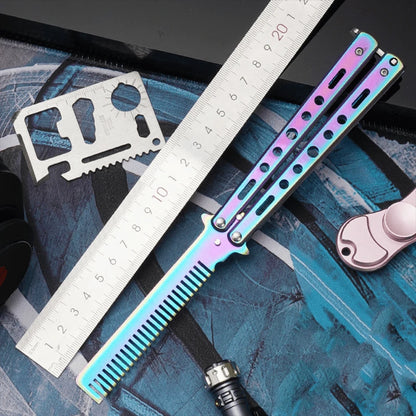 Butterfly Design Folding Metal Comb, Portable & Compact