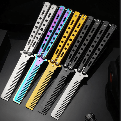 Butterfly Design Folding Metal Comb, Portable & Compact