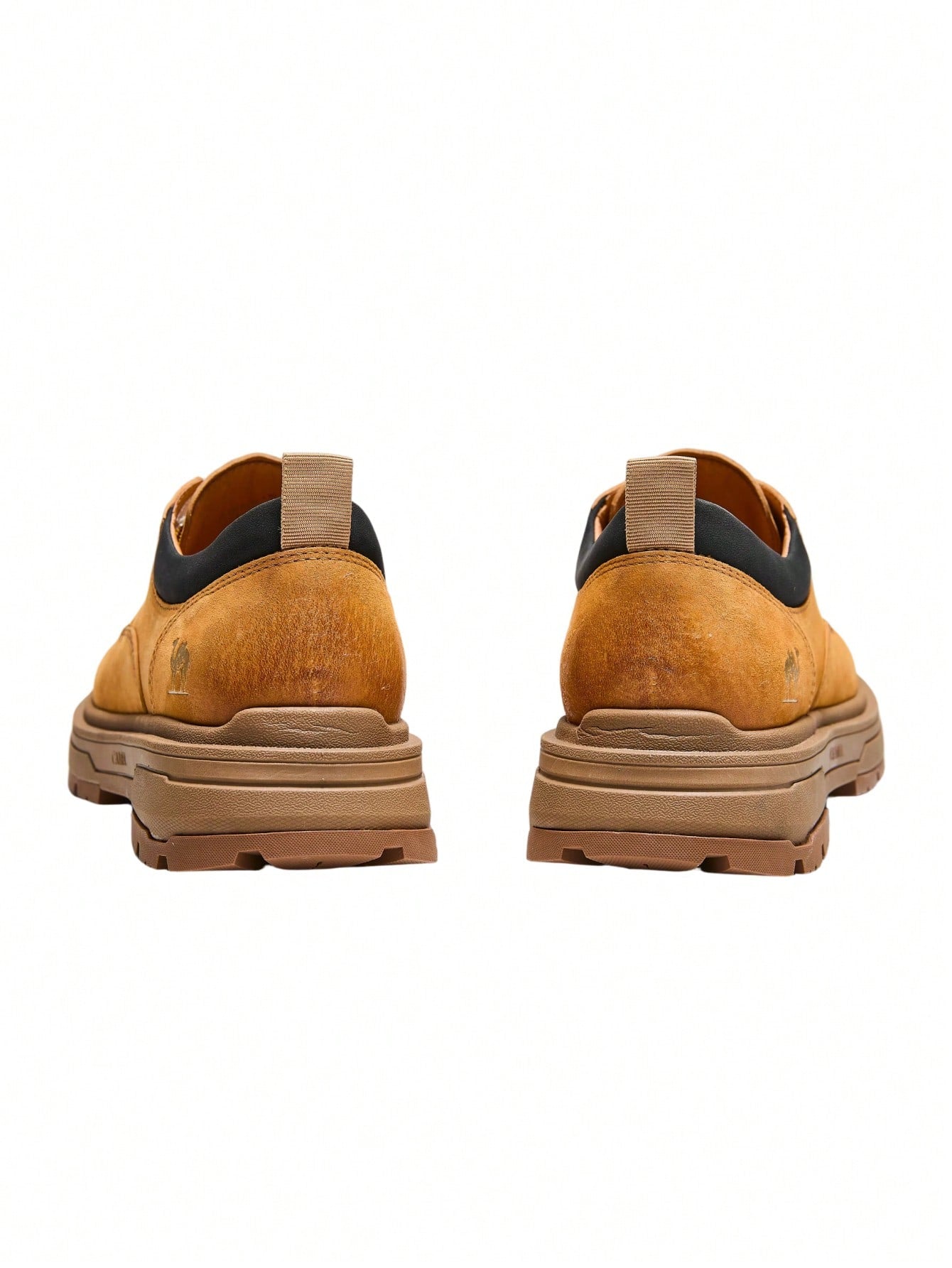 CAMEL CROWN New Men's Casual Leather Shoes: Retro-Style, Fashionable, Thick-Soled, Low-Top, Lace-Up Utility/Work Shoes