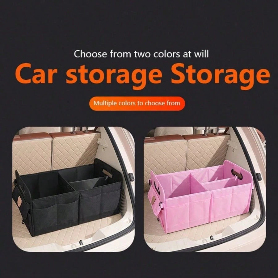 Car Accessories Interior| 1pc Foldable Car Trunk Storage Organizer With Handle, Fits Most Vehicles To Keep Trunks Tidy- Car Accessories For Women