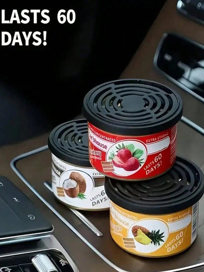 Car Air Freshener Fragrance, Canister With Wooden Blocks, Long-Lasting Scent, Bubble Gum Fragrance, Suitable For Car, Home And Office, Effective Within 60 Days After Opening
