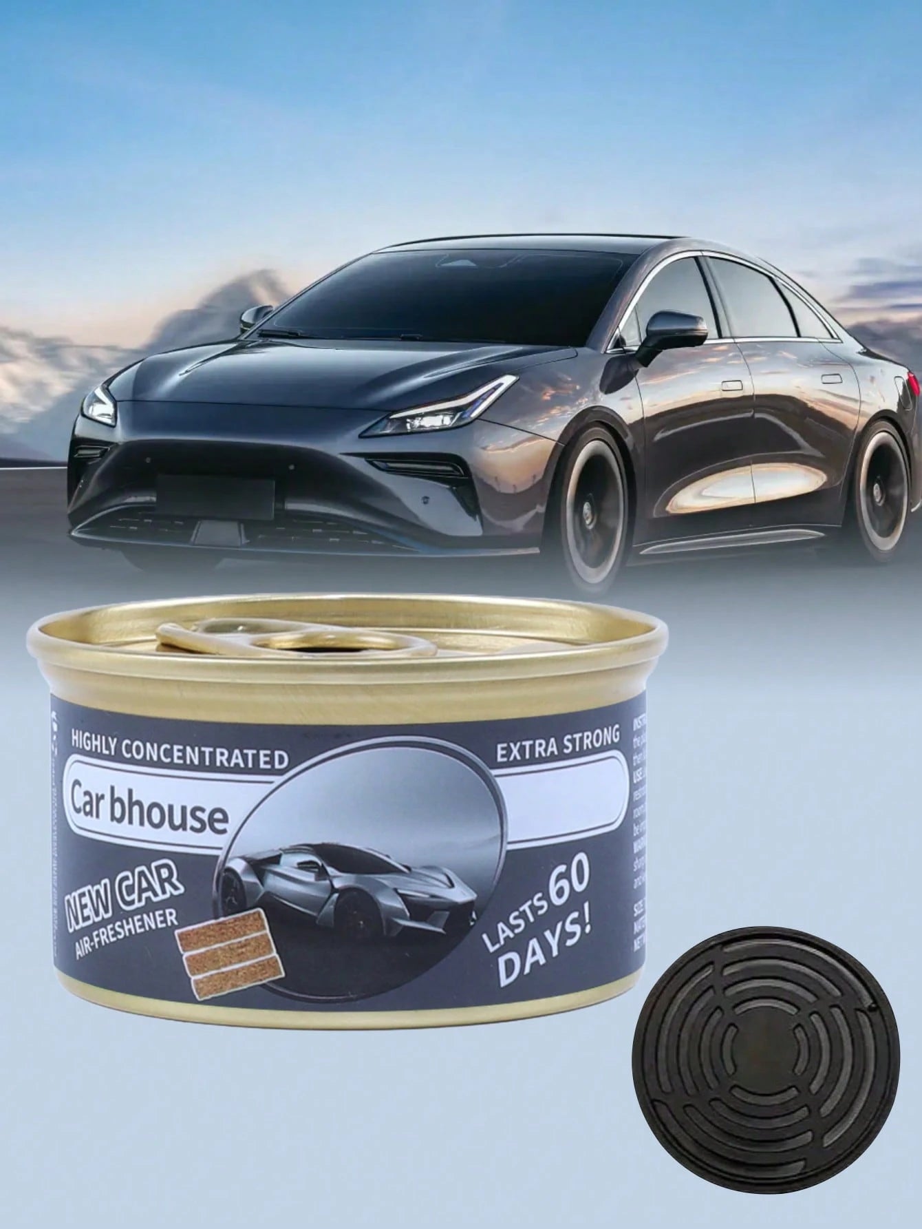 Car Air Freshener Fragrance, Canister With Wooden Blocks, Long-Lasting Scent, Bubble Gum Fragrance, Suitable For Car, Home And Office, Effective Within 60 Days After Opening