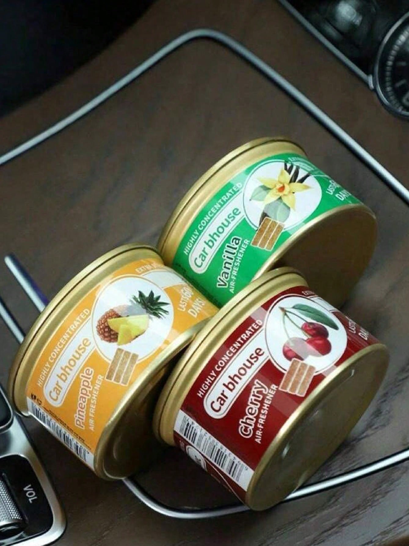Car Air Freshener Fragrance, Canister With Wooden Blocks, Long-Lasting Scent, Bubble Gum Fragrance, Suitable For Car, Home And Office, Effective Within 60 Days After Opening