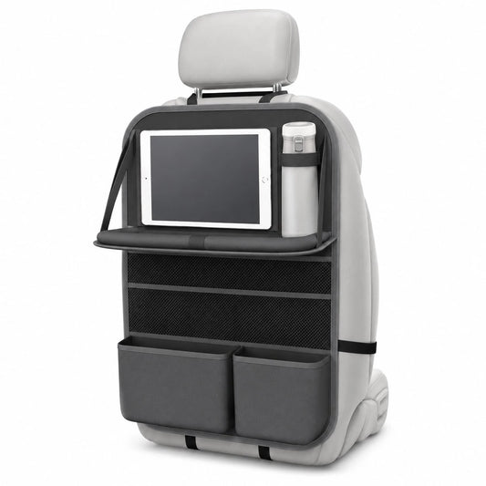 Car Backseat Organizer With Foldable Tray