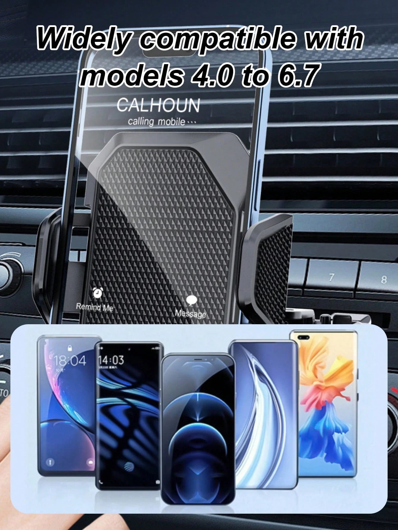 Car CD Slot Phone Holder- Auto-Lock Holder, 360° Rotation, No Drilling Required, Anti-Slip Design, Fits 4.0-6.7 Inch Smartphones, Compatible With All Smartphones, Car Dashboard Accessory