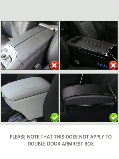 Car Center Console Cover With Side Storage Pockets, Universal Waterproof Armrest Box Cover, Comfortable Car Interior Decor Accessory, Fits Most Cars, Vehicles, SUVs, Car Interior Protection Accessory