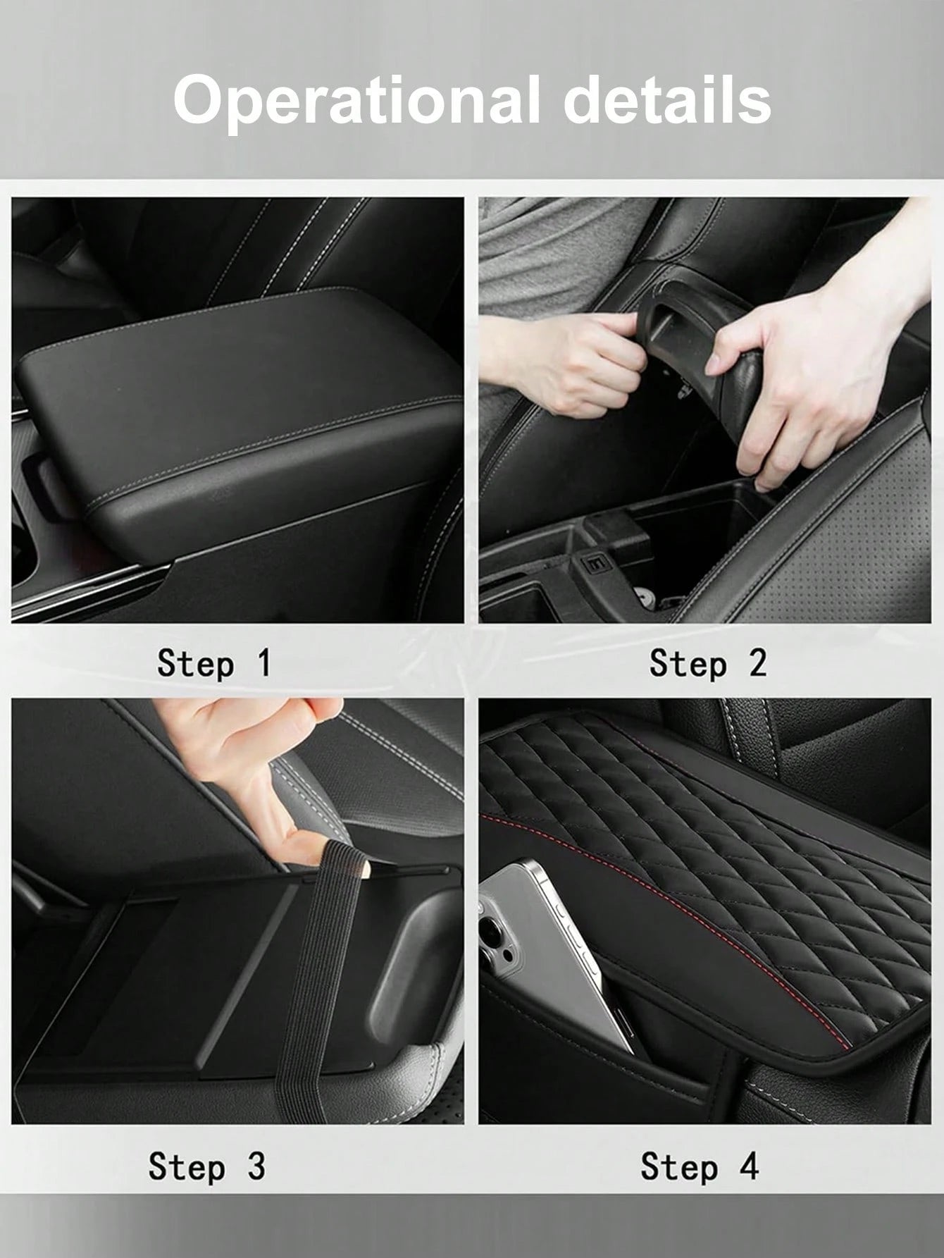 Car Center Console Cover With Side Storage Pockets, Universal Waterproof Armrest Box Cover, Comfortable Car Interior Decor Accessory, Fits Most Cars, Vehicles, SUVs, Car Interior Protection Accessory