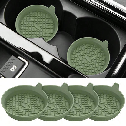 Car Cup Holder Coasters [4 Pack] Silicone Cups Mats, Automotive Universal Non-Slip Recessed Interior Accessories Deep Purple