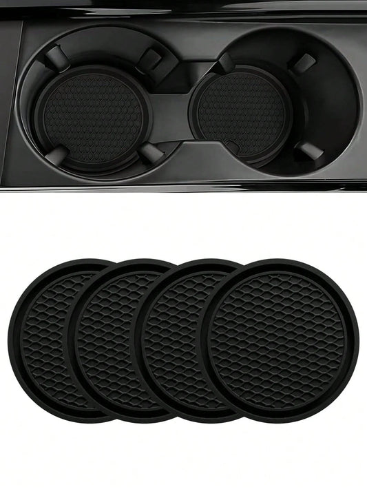 Car Cup Mat Non-Slip Pad, Suitable For Insulated Cups, Mugs, Drink Cups, Water Bottles, Etc., Compatible With Various Car Brands And Models.