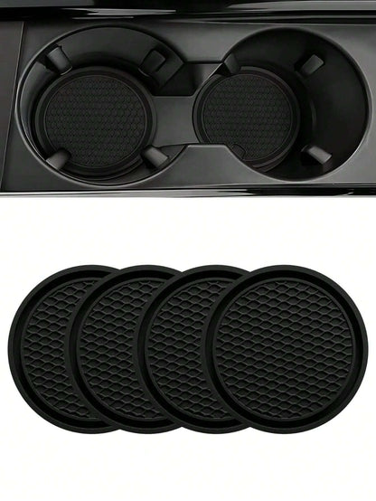 Car Cup Mat Non-Slip Pad, Suitable For Insulated Cups, Mugs, Drink Cups, Water Bottles, Etc., Compatible With Various Car Brands And Models.