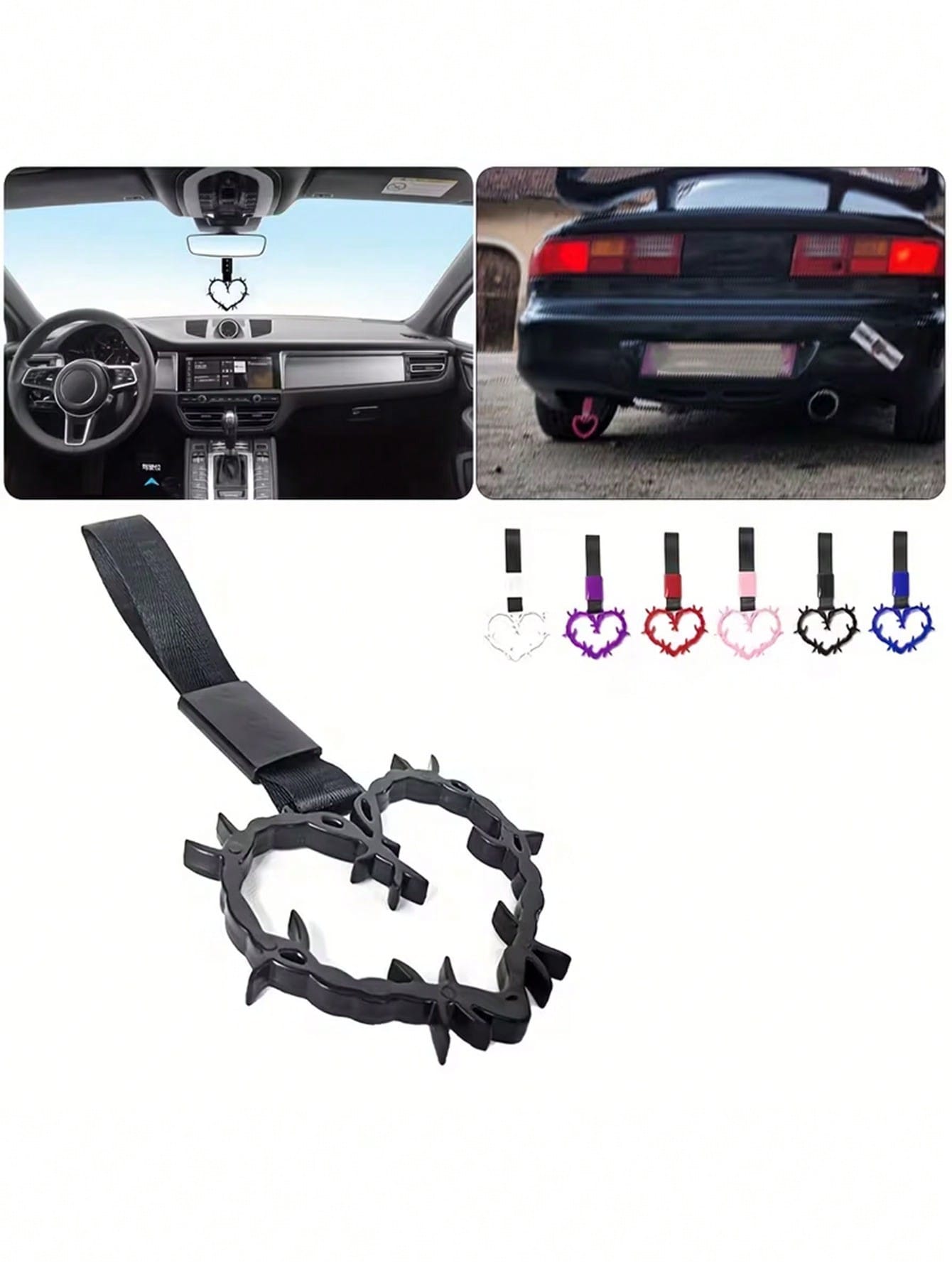 Car Decorative Strap, Car Armrest Strap, Car Warning Ring, Car Bumper Decorative Strap, Car Rearview Mirror Pendant