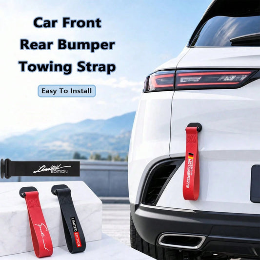 Car Decorative Tow Strap, Fit For Front Or Rear Bumper Decorative Racing Trailer Belt