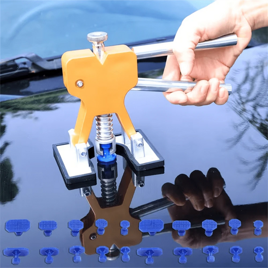 [Car Dent Repair Tool] Paintless Body Dent Repair Kit- Car Dent Puller Tabs Removal Tool With Mats- Minor Dent Removal