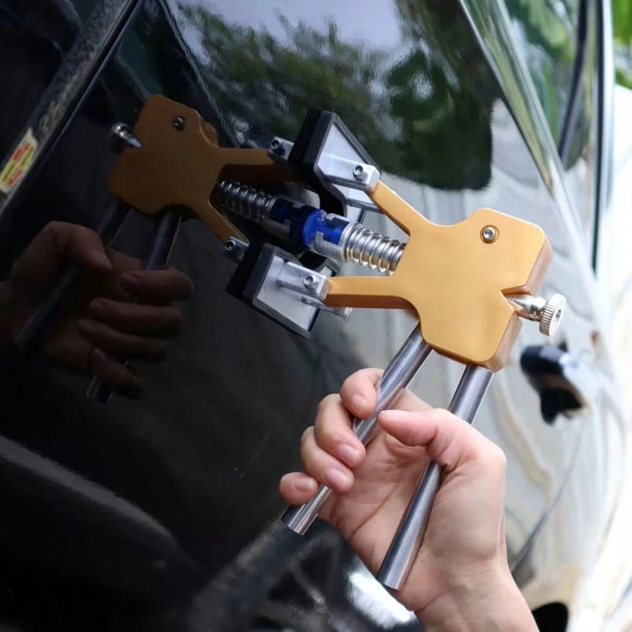 [Car Dent Repair Tool] Paintless Body Dent Repair Kit- Car Dent Puller Tabs Removal Tool With Mats- Minor Dent Removal