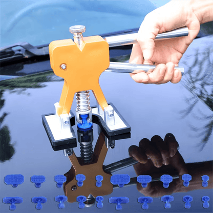 [Car Dent Repair Tool] Paintless Body Dent Repair Kit- Car Dent Puller Tabs Removal Tool With Mats- Minor Dent Removal