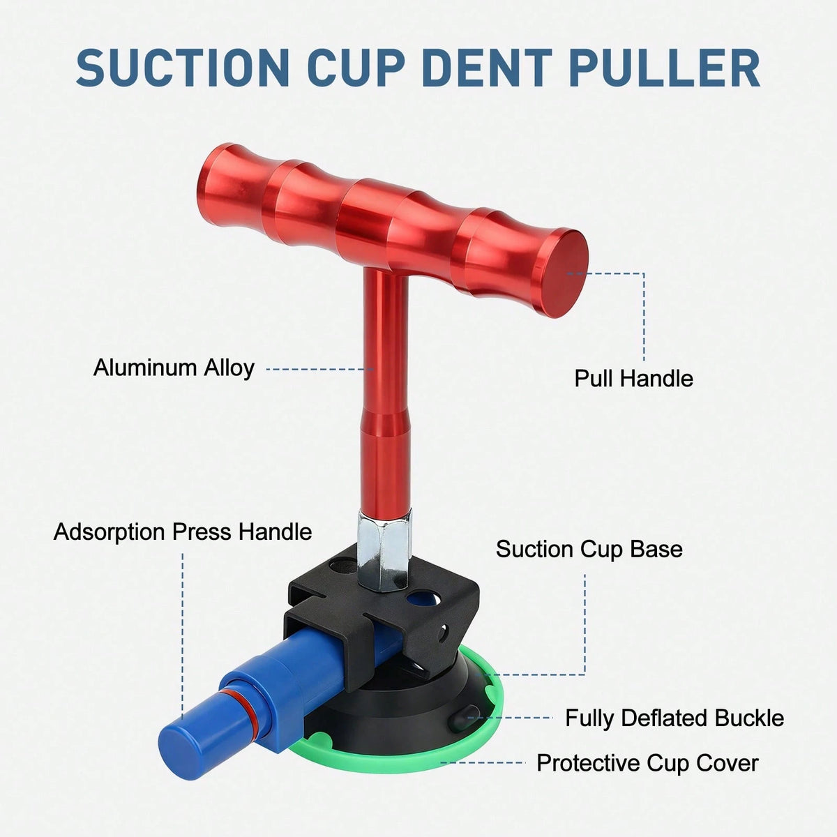 Car Dent Repair Tool, T-Shaped Handheld Pulling Suction Cup Body Dent Restoration And Leveling Paint Tool Without Damage (2.99inch Diameter)