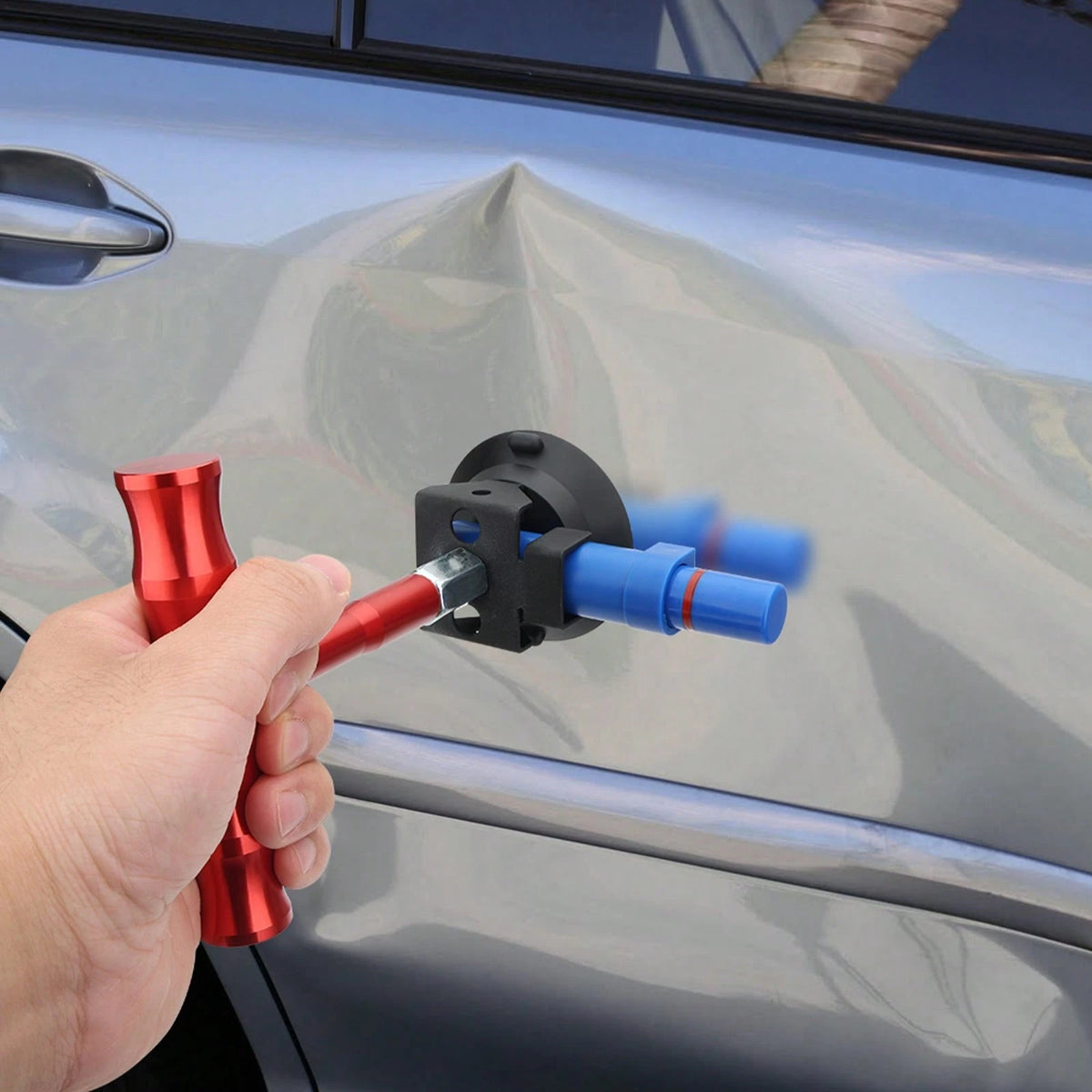 Car Dent Repair Tool, T-Shaped Handheld Pulling Suction Cup Body Dent Restoration And Leveling Paint Tool Without Damage (2.99inch Diameter)