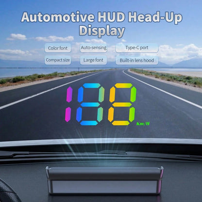 Car Digital Head-Up Display, No Battery Needed, USB Powered, Windshield Head-Up Navigation Display, Real-Time Speed Display (Km/H Or Mph), Easy Installation, Auto Accessories