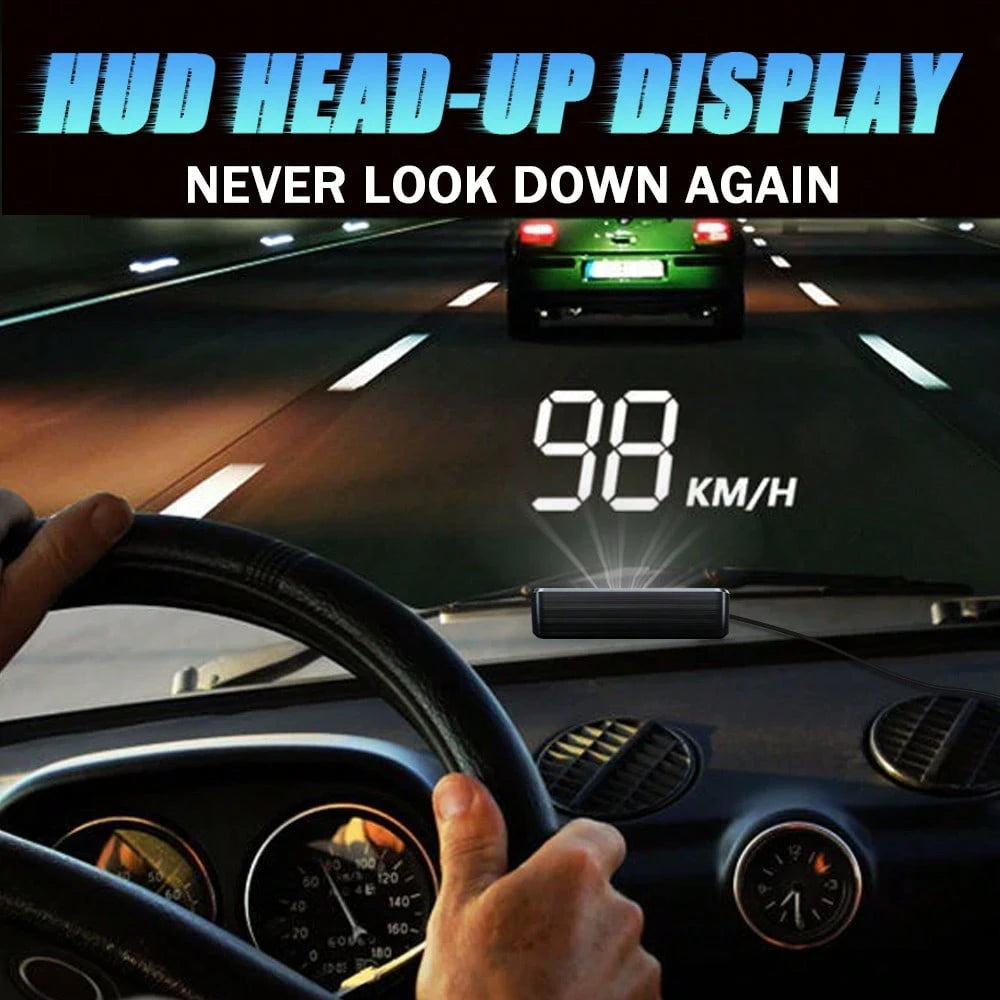 Car Digital Head-Up Display, No Battery Needed, USB Powered, Windshield Head-Up Navigation Display, Real-Time Speed Display (Km/H Or Mph), Easy Installation, Auto Accessories