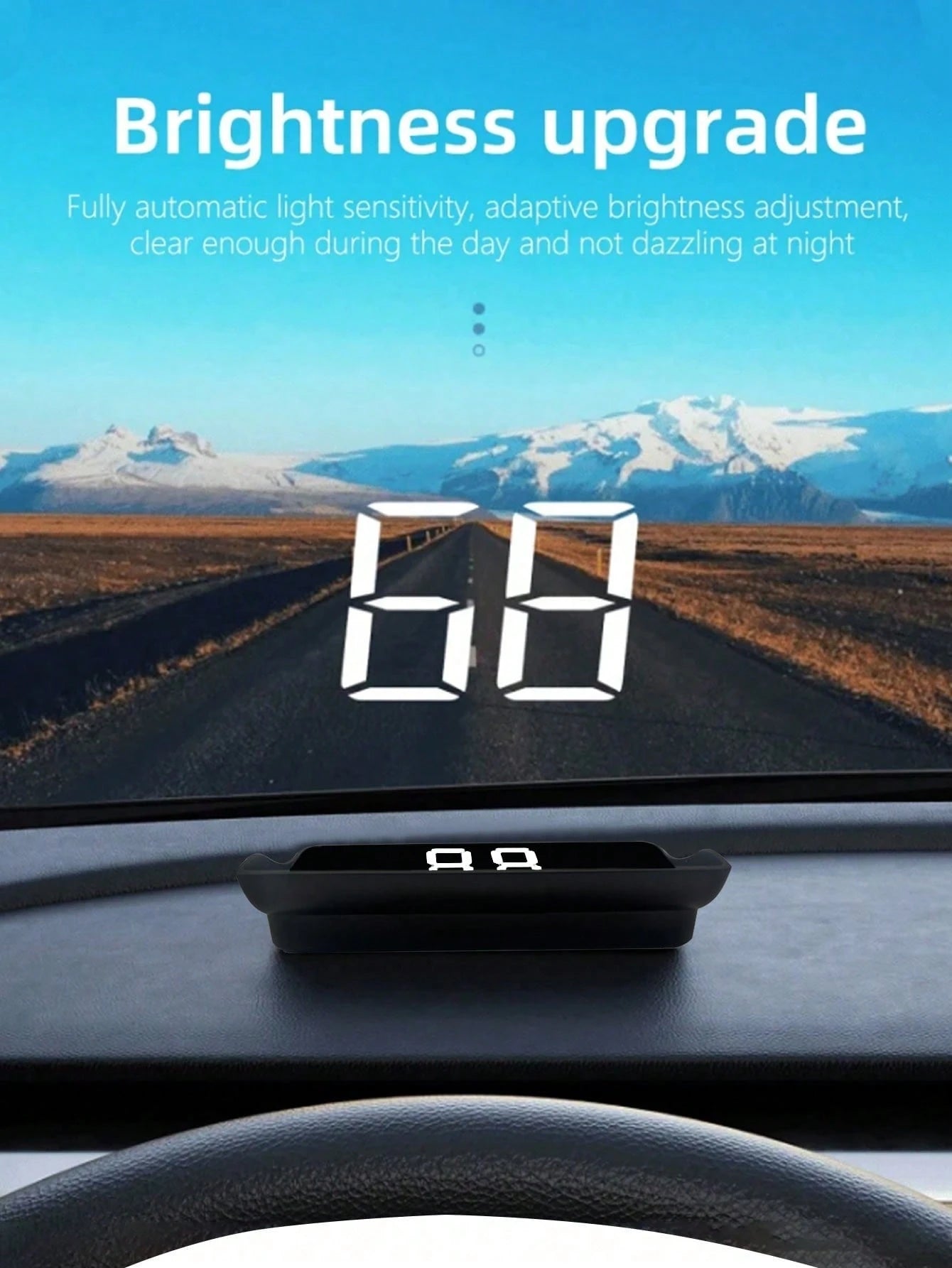 Car Digital Head-Up Display, No Battery Needed, USB Powered, Windshield Head-Up Navigation Display, Real-Time Speed Display (Km/H Or Mph), Easy Installation, Auto Accessories