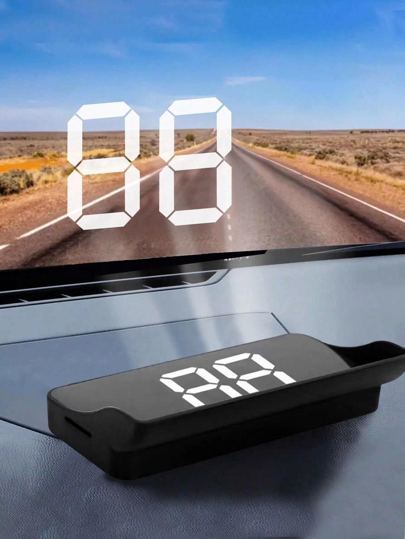 Car Digital Head-Up Display, No Battery Needed, USB Powered, Windshield Head-Up Navigation Display, Real-Time Speed Display (Km/H Or Mph), Easy Installation, Auto Accessories