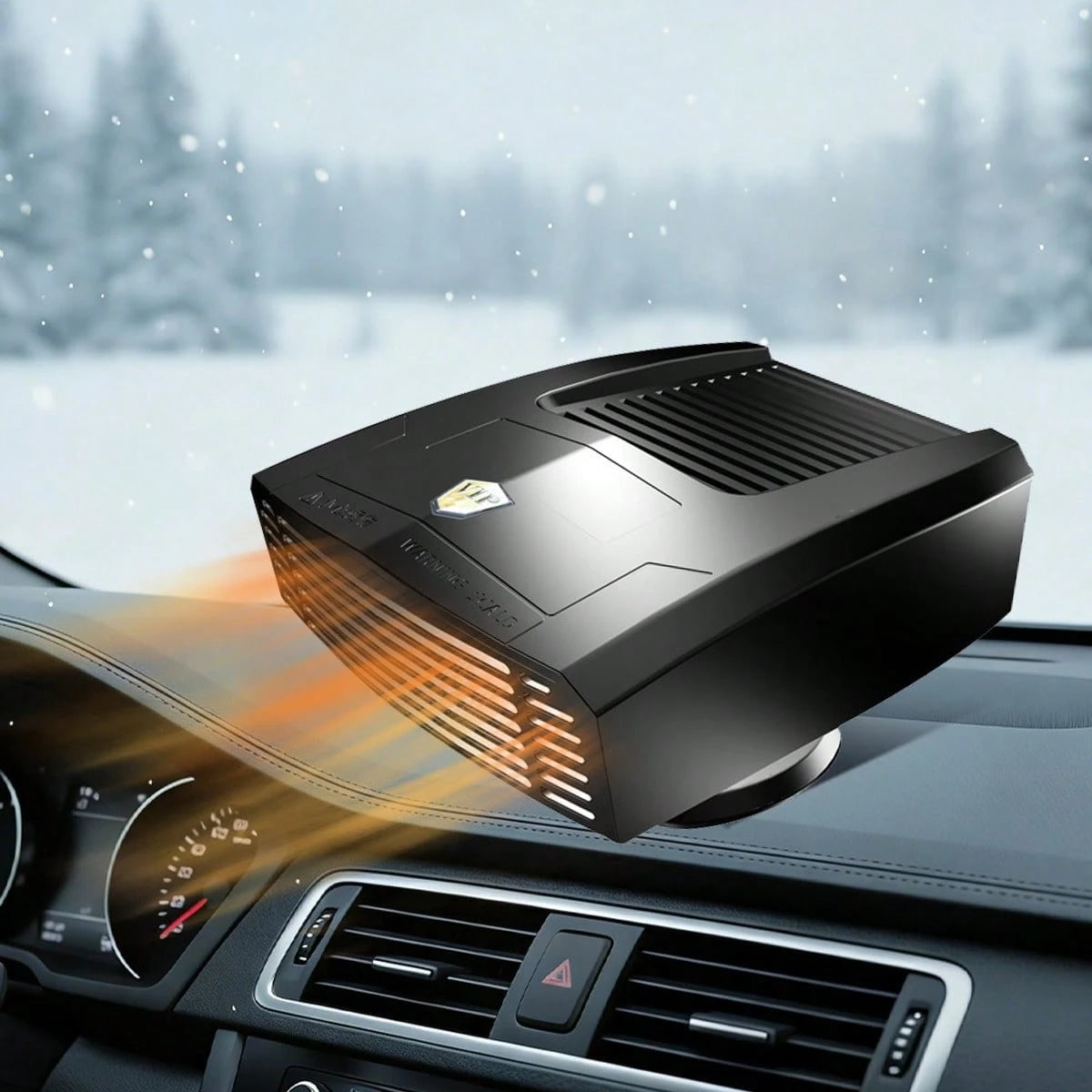 Car Heater, 12/24V Portable Heater For Car Fast Heating Defogging & Defrosting, 2-In-1 Heating & Natural Wind Car Defroster, 360° Rotary Portable Car Heater With Automatic Power-Off Protection