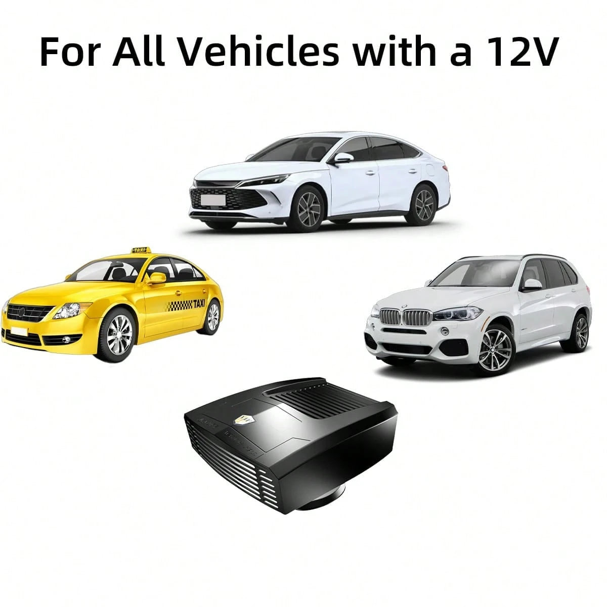 Car Heater, 12/24V Portable Heater For Car Fast Heating Defogging & Defrosting, 2-In-1 Heating & Natural Wind Car Defroster, 360° Rotary Portable Car Heater With Automatic Power-Off Protection