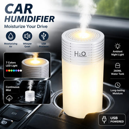 Car Humidifier, Mini USB Portable Atomizing Air Purifier, Creative Mist Diffuser For Home & Office Use