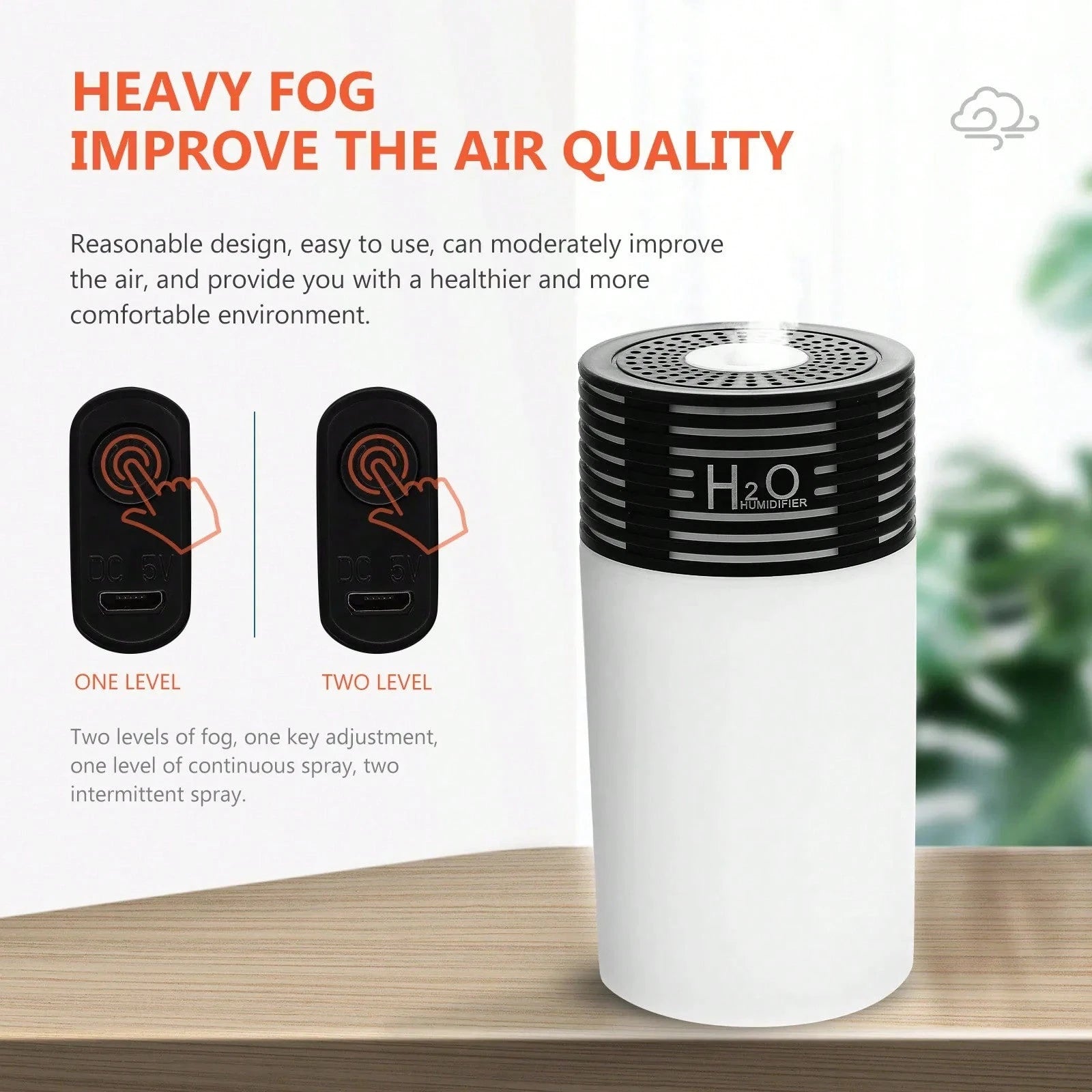 Car Humidifier, Mini USB Portable Atomizing Air Purifier, Creative Mist Diffuser For Home & Office Use