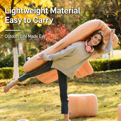 Car Inflatable Air Mattress, Thickened Flocked Backseat Blow Up Bed With Pillows & Footrest, Universal For SUV/Sedan, Portable Travel Camping Sleeping Pad For Road Trip, Vacation, Overnight, Perfect F