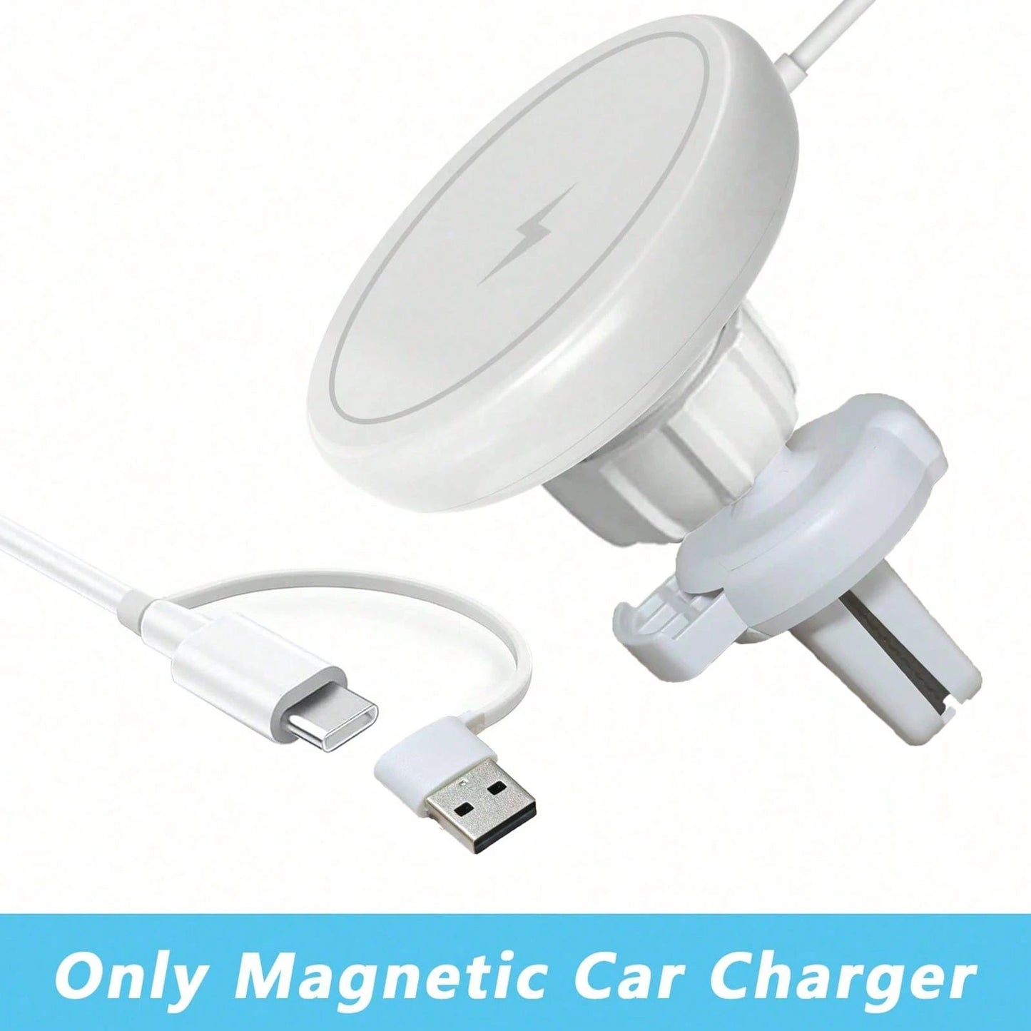 Car Magnetic Wireless Charging Phone Holder, Compatible With IPhone 15/14/13/12 Series With Magnetic Phone Case, Universal For Tesla Models. Strong Magnetic Grip, Stable And Secure, Fast Charging With
