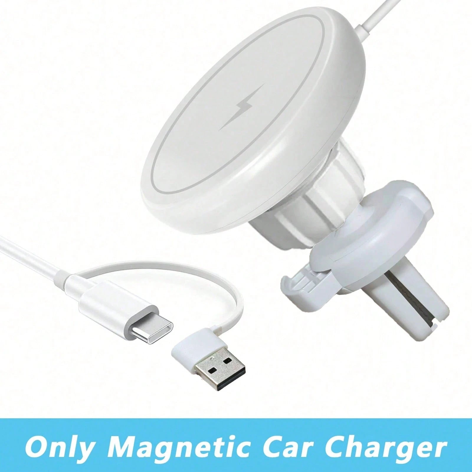 Car Magnetic Wireless Charging Phone Holder, Compatible With IPhone 15/14/13/12 Series With Magnetic Phone Case, Universal For Tesla Models. Strong Magnetic Grip, Stable And Secure, Fast Charging With
