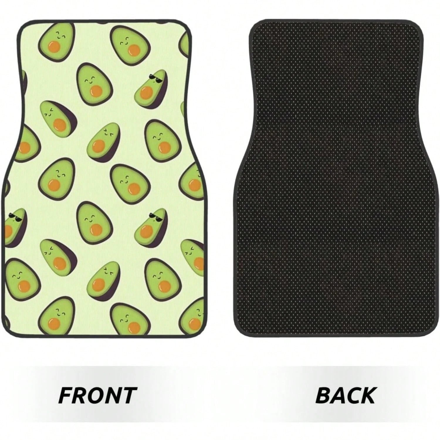 Car Mats Set Of 4 Happy Avocados Floor Mats For Cars Universal Front Rear Vehicle Rugs Auto Accessories For Truck Sedan