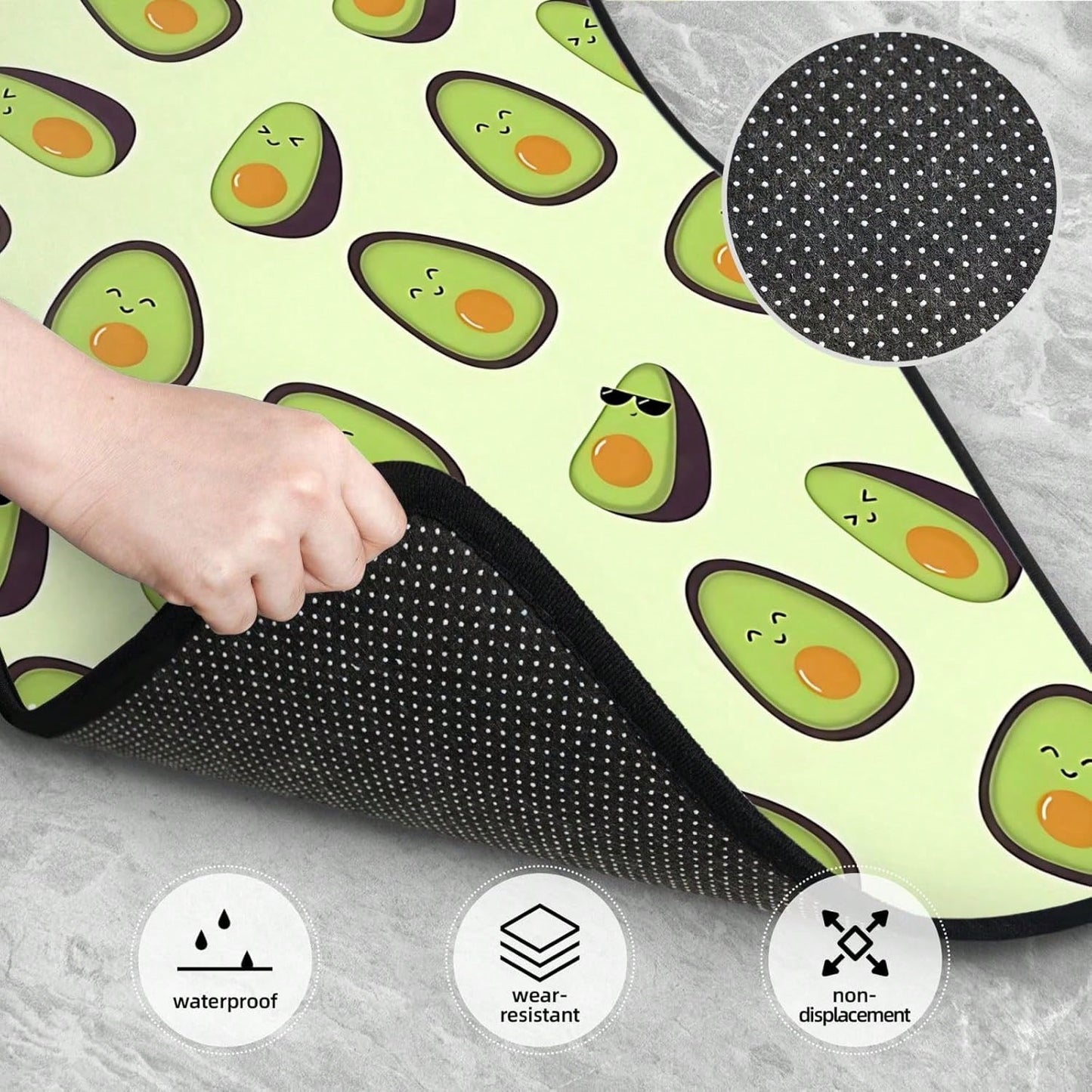 Car Mats Set Of 4 Happy Avocados Floor Mats For Cars Universal Front Rear Vehicle Rugs Auto Accessories For Truck Sedan