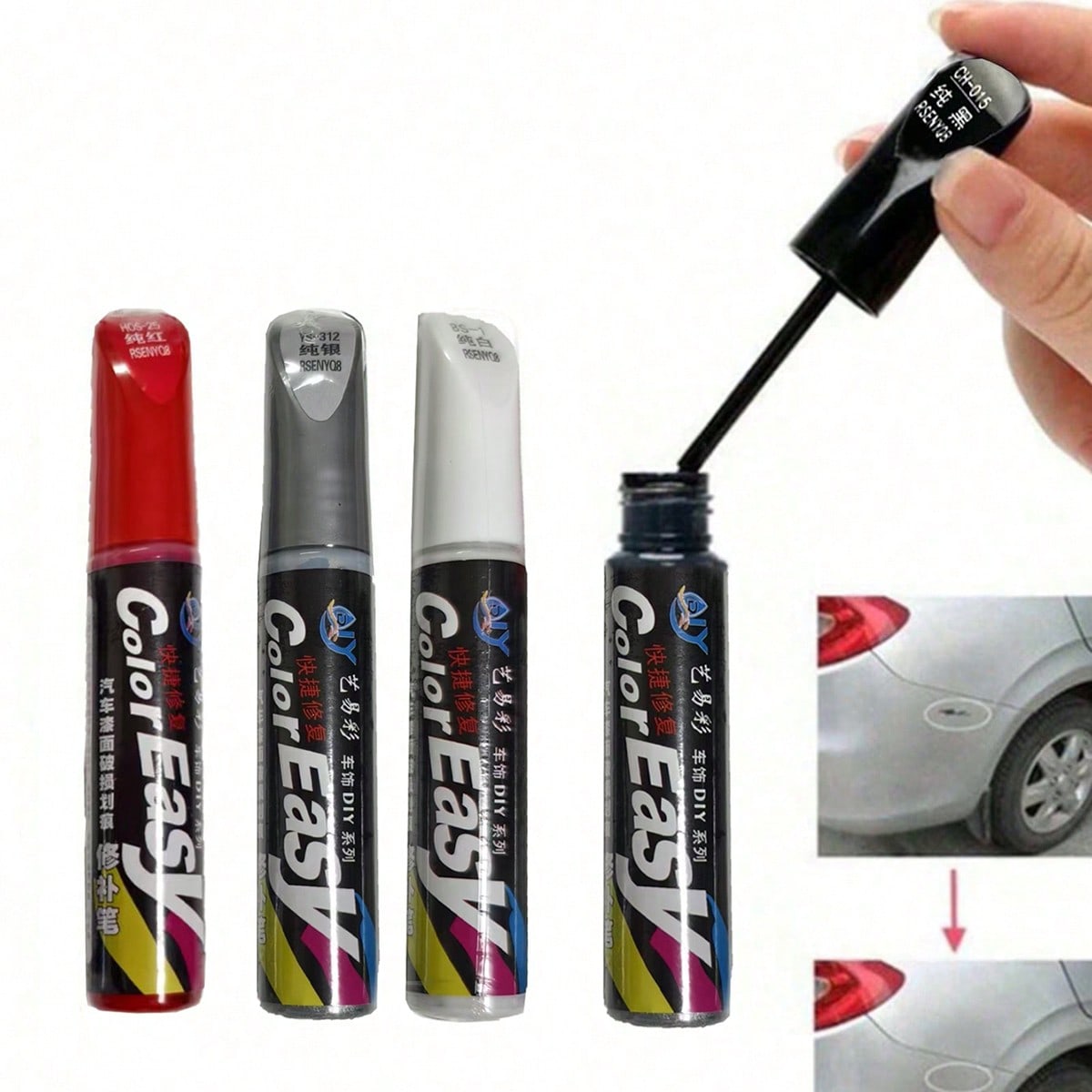 Car Paint Repair Pen, Car Paint Scratch Repair Pen, Car Minor Scratch Repair In One Stroke, Simple To Operate, Fast And Easy, Car Beauty Tools (Random Styles)