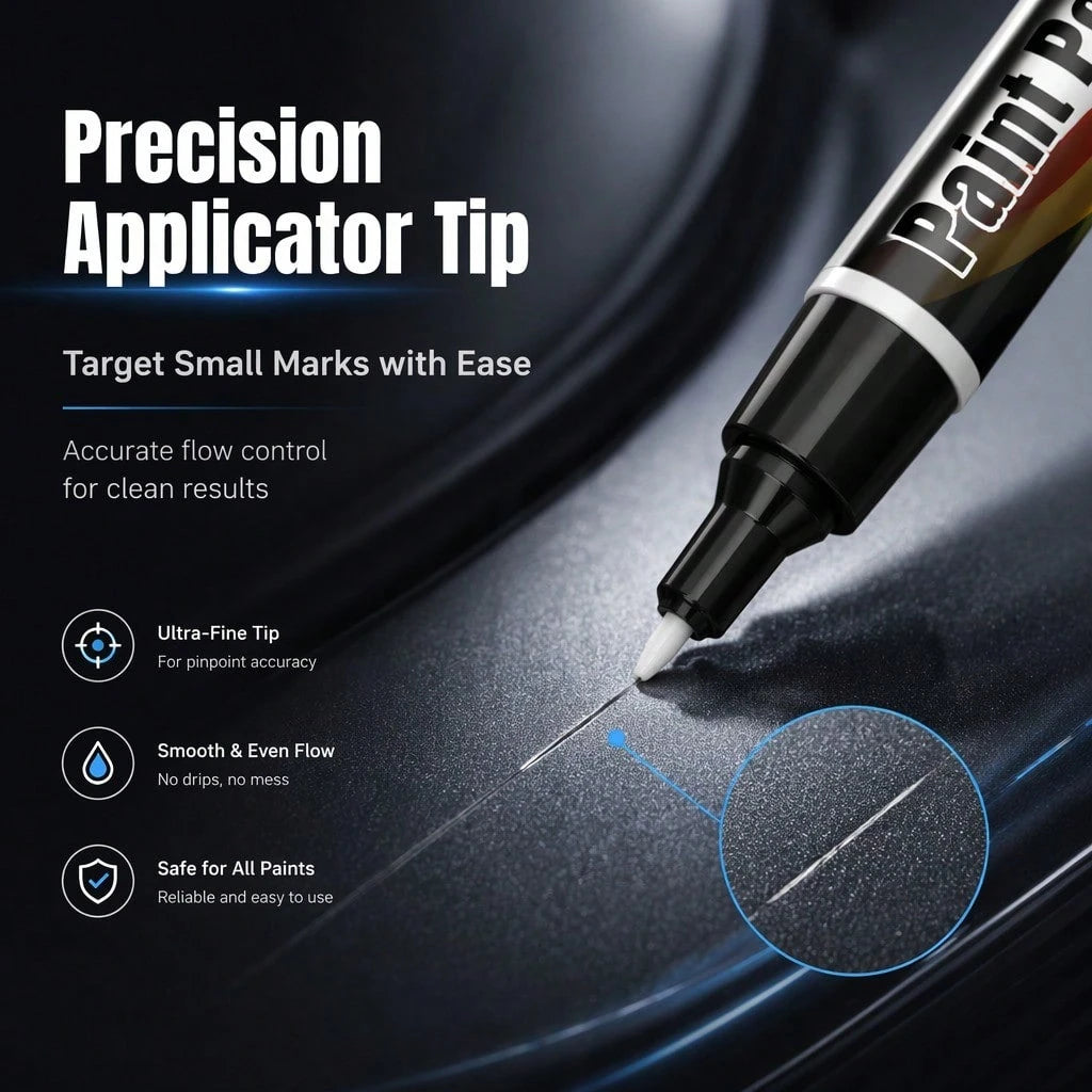Car Scratch Repair Pen, Automotive Touch Up Paint For Minor Scratches & Chips, Quick Fix Auto Paint Pen For Cars, Trucks, SUVs, Easy DIY Scratch Remover,Black,White,Gray,Silver,Gold