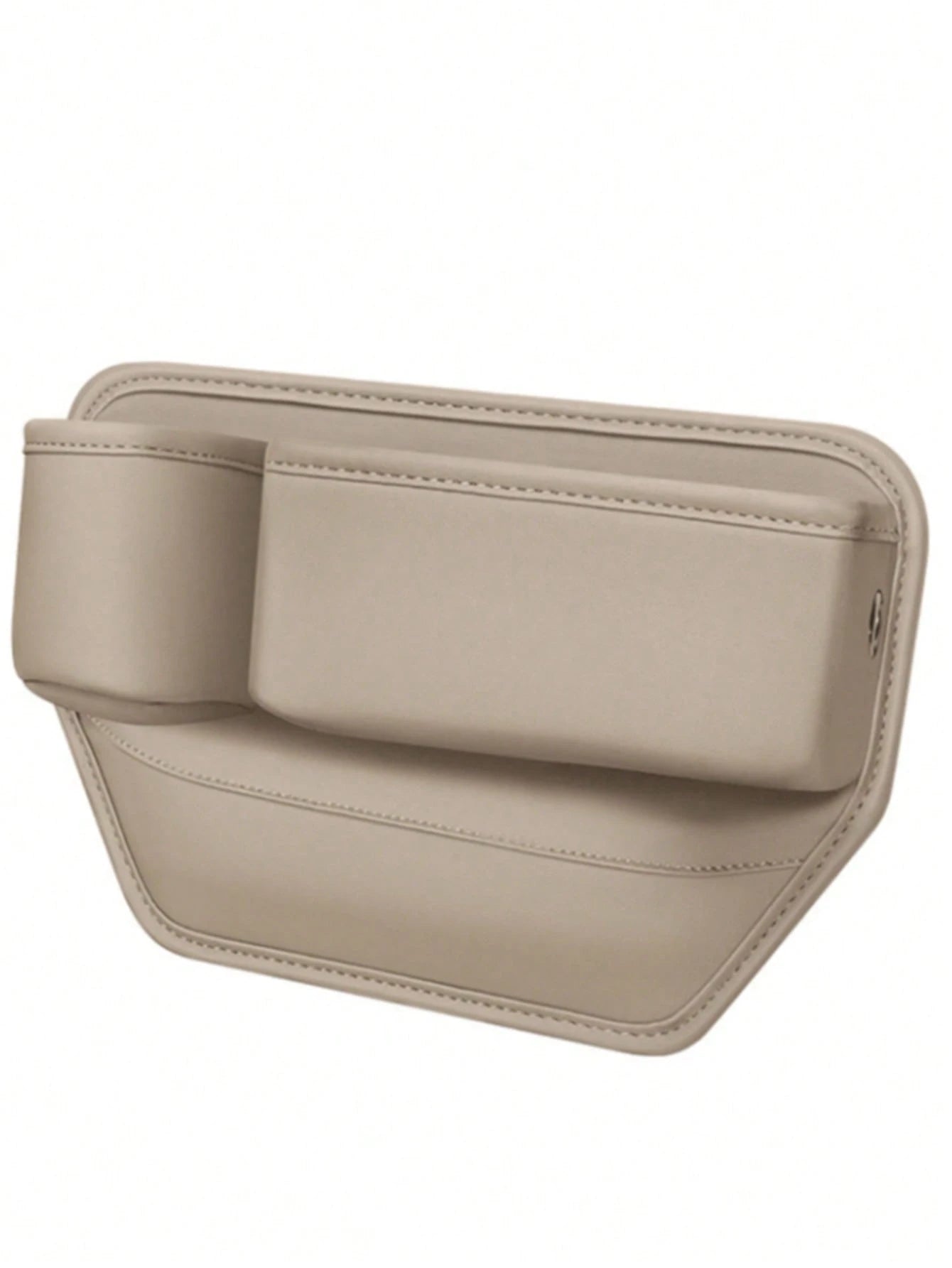 Car Seat Gap Filler, Genuine Leather Front Seat Storage Box With Cup Holder, Adjustable Car Seat Gap Organizer To Hold Phone, Glasses, Keys, Universal Car Accessories Fit Most Vehicles