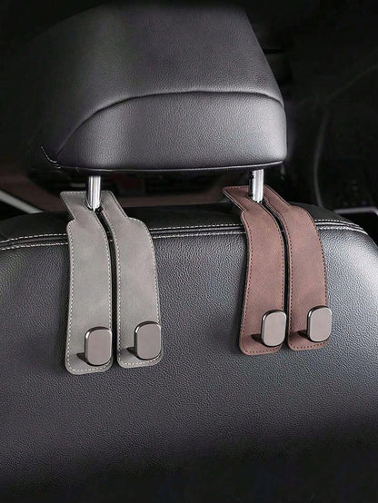 Car Seat Headrest Hook, Dual Headrest Wallet Hook, Car Back Seat Headrest Hook For Hanging Handbags, Bags, Clothes And Wallets