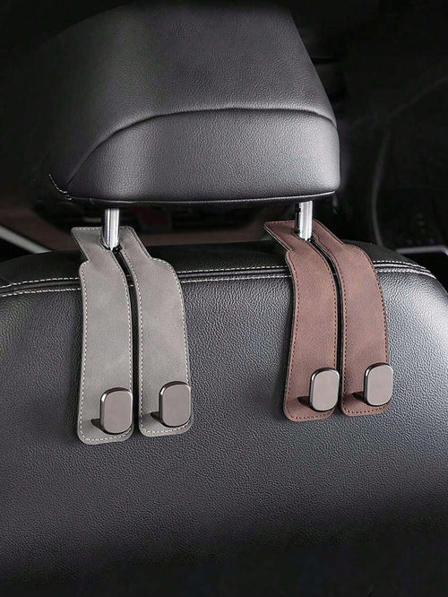Car Seat Headrest Hook, Dual Headrest Wallet Hook, Car Back Seat Headrest Hook For Hanging Handbags, Bags, Clothes And Wallets