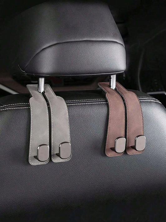 Car Seat Headrest Hook, Dual Headrest Wallet Hook, Car Back Seat Headrest Hook For Hanging Handbags, Bags, Clothes And Wallets