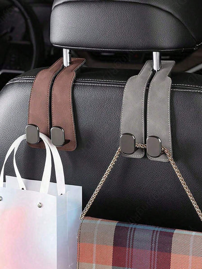 Car Seat Headrest Hook, Dual Headrest Wallet Hook, Car Back Seat Headrest Hook For Hanging Handbags, Bags, Clothes And Wallets