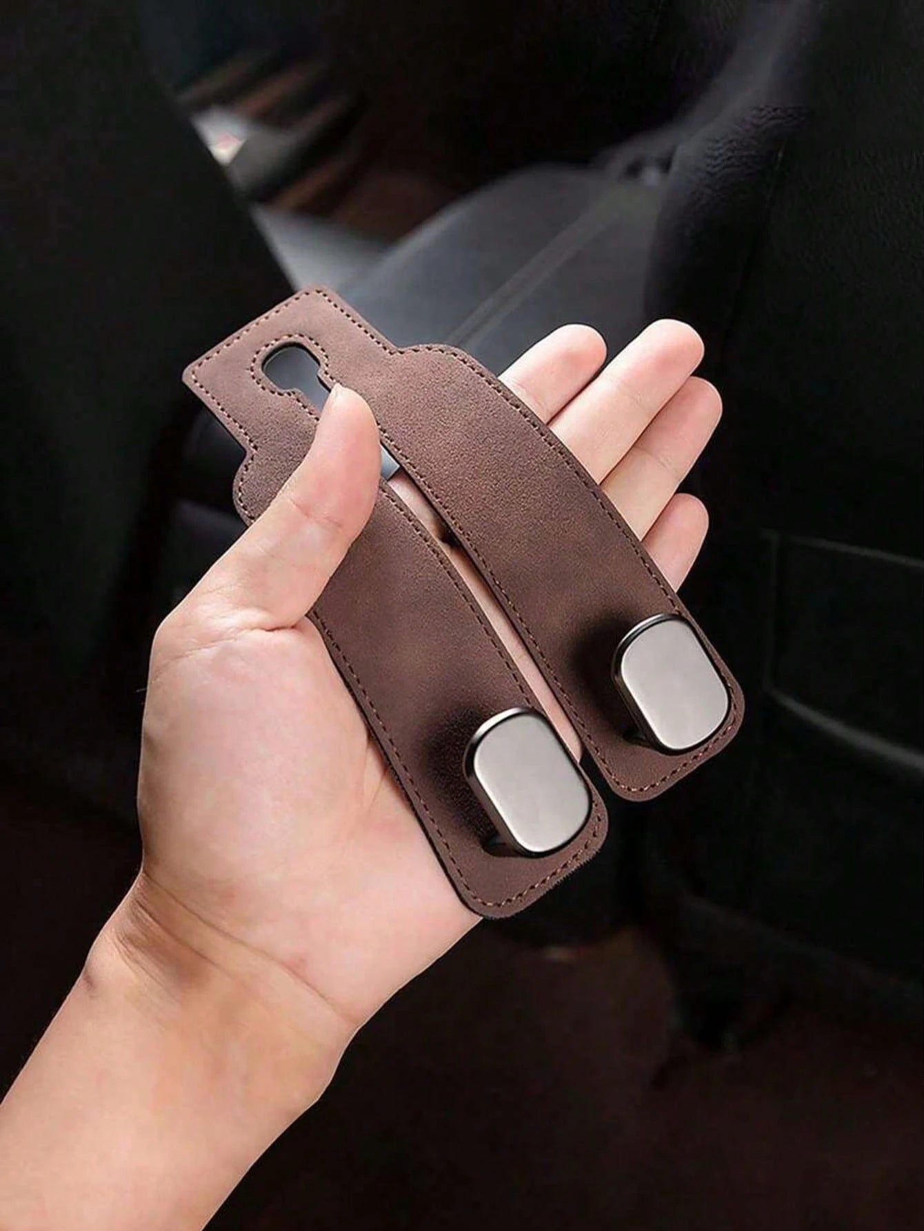 Car Seat Headrest Hook, Dual Headrest Wallet Hook, Car Back Seat Headrest Hook For Hanging Handbags, Bags, Clothes And Wallets