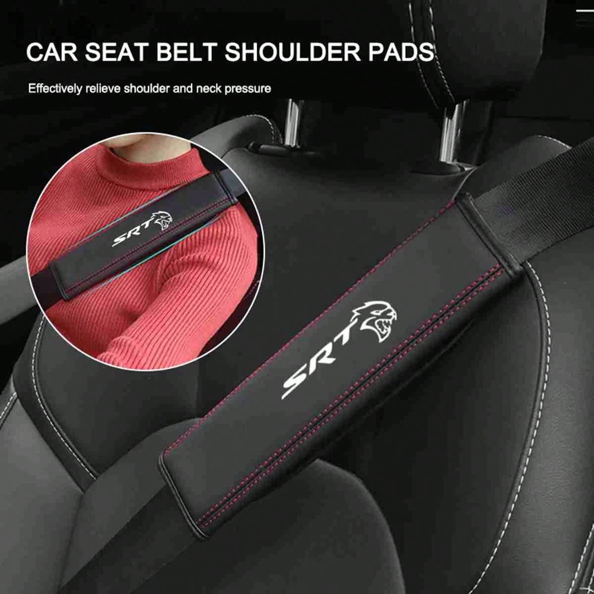 Car Seat Neck Pillow Headrest Cushion Protection Shoulder Pads For Dodge SRT Journey Charger Caliber Nitro Durango Avenger Ram