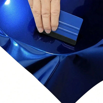Car Sticker Gentian Blue Metallic Car Vinyl Wrap Color Change Film Bubble Free Wrap Decal Car Accessories Interior Exterior