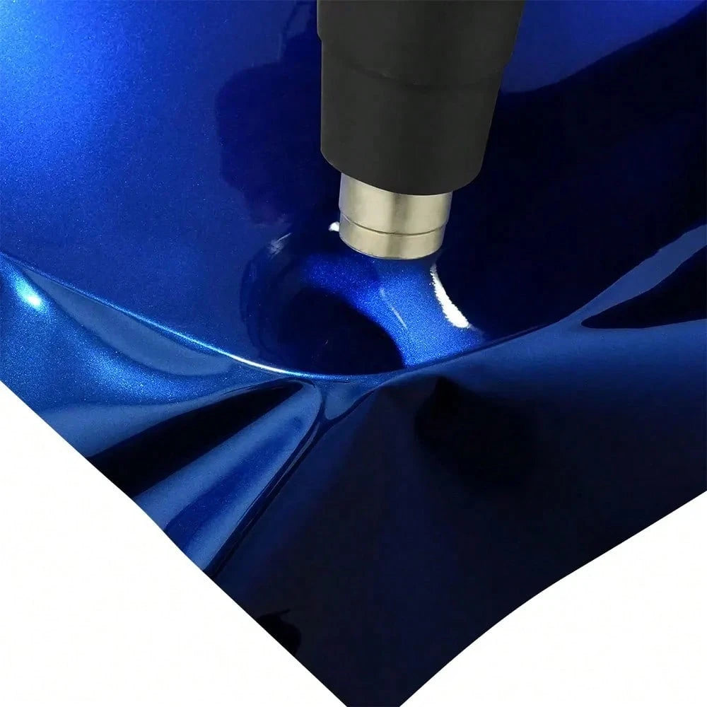 Car Sticker Gentian Blue Metallic Car Vinyl Wrap Color Change Film Bubble Free Wrap Decal Car Accessories Interior Exterior